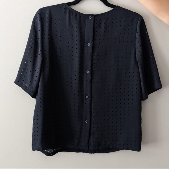 Banana Republic navy blue blouse size small - Picture 2 of 4